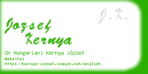 jozsef kernya business card